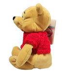 Pooh with Red Sweater, Vintage Disney Plush, Winnie the Pooh, 7.5"