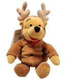 Reindeer Pooh, Vintage Disney Plush, Winnie the Pooh, 9.5"