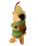 Robin Hood Pooh, Vintage Disney Plush, Red Feather, Winnie the Pooh, 9"