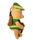 Robin Hood Pooh, Vintage Disney Plush, Green Feather, Winnie the Pooh, 9.5"