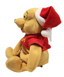 Santa Pooh, Vintage Disney Plush, Winnie the Pooh, 8"