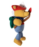 Summer Camp Pooh Magnet, Vintage Disney Plush, Winnie the Pooh, 4.5"