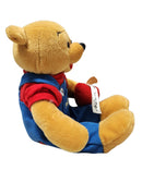 Pooh in Overalls, Vintage Disney Plush, Winnie the Pooh, 9"