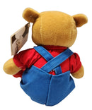 Pooh in Overalls, Vintage Disney Plush, Winnie the Pooh, 9"