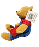 Pooh in Overalls, Vintage Disney Plush, Winnie the Pooh, 9"