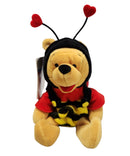 Valentine Pooh, Vintage Disney Plush, Winnie the Pooh, 8"