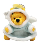 Winter Angel Dressed Pooh, Vintage Disney Plush, Keychain, Winnie the Pooh, 3"