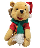 X'mas Pooh, Vintage Disney Plush, Winnie the Pooh, 7.5"
