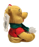 X'mas Pooh, Vintage Disney Plush, Winnie the Pooh, 7.5"