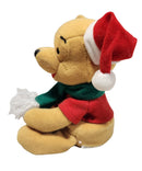 X'mas Pooh, Vintage Disney Plush, Winnie the Pooh, 7.5"