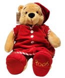 Nightshirt X'mas Pooh, Vintage Disney Plush, Winnie the Pooh, 15"