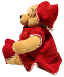 Nightshirt X'mas Pooh, Vintage Disney Plush, Winnie the Pooh, 15"