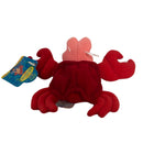 Sebastian the Crab, Vintage Disney Plush, Little Mermaid, 3"