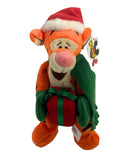 Holiday Tigger, Vintage Disney Plush, Winnie the Pooh, 11"