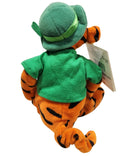St. Patrick's Day Tigger, Vintage Disney Plush, Winnie the Pooh, 9"
