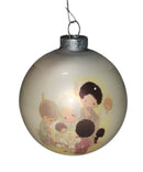Precious Moments Ornament E-1468, Come Let Us Adore Him Glass Ball, Dated 1981