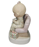 Precious Moments Figurine E-2013, Unto Us a Child is Born- Boy and Girl Reading a Book