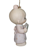 Precious Moments Ornament E-5387, Wishing You a Merry Christmas- 1984