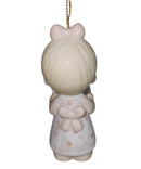 Precious Moments Ornament E-5387, Wishing You a Merry Christmas- 1984