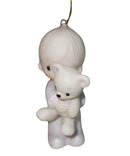 Precious Moments Ornament E-5631, Baby's First Christmas- Girl Holding Teddy Bear