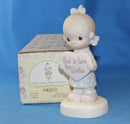 Precious Moments: E-7154 God is Love, Dear Valentine | Girl
