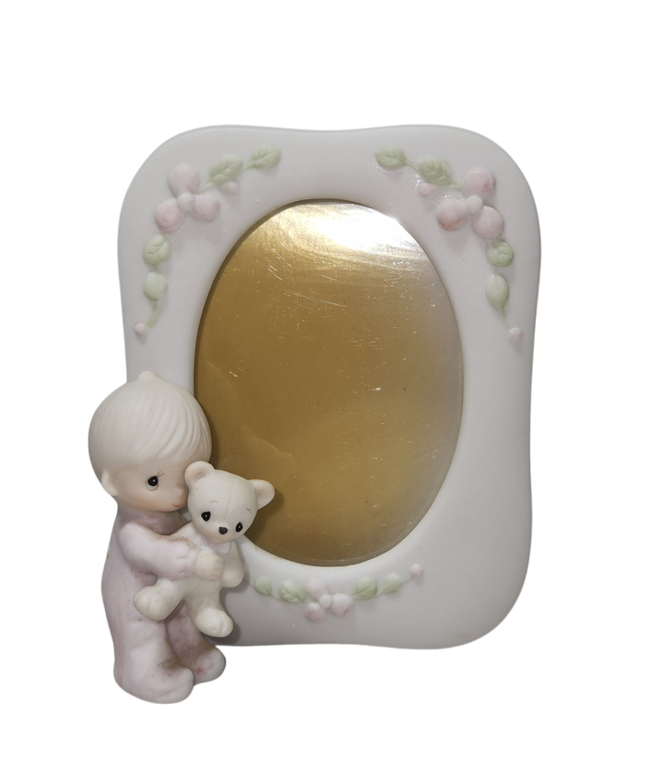 Precious Moments Picture Frame E-7170, Jesus Loves Me Boy Holding Bear