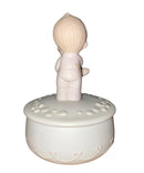 Precious Moments Trinket Box E-9280, Jesus Loves Me Boy with Teddy Bear