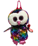 Ty Fashion - Owen the Owl, Glitter Eyes, Flippables Sequin Backpack