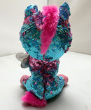 Ty Flippables Sequin Plush - Celeste the Blue & Pink Unicorn