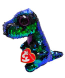 Ty Flippables Sequin Plush - Crunch the Blue Dinosaur