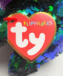 Ty Flippables Sequin Plush - Crunch the Blue Dinosaur, Medium (9")