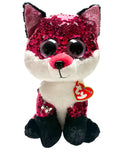 Ty Flippables Sequin Plush - Jewel the Pink Fox, Medium (10")