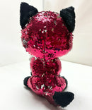 Ty Flippables Sequin Plush - Jewel the Pink Fox, Medium (10")
