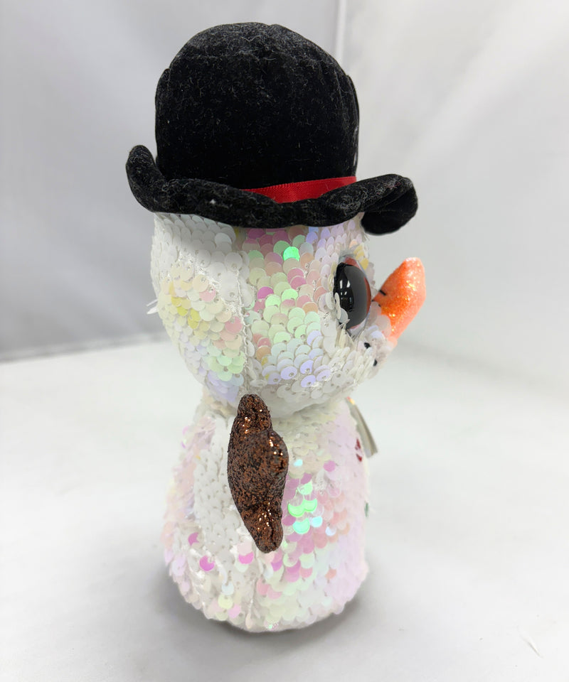 Ty Flippables Sequin Plush - Melty(medium) the Snowman, Medium, Glitter Eyes, Christmas, Winter, Medium size