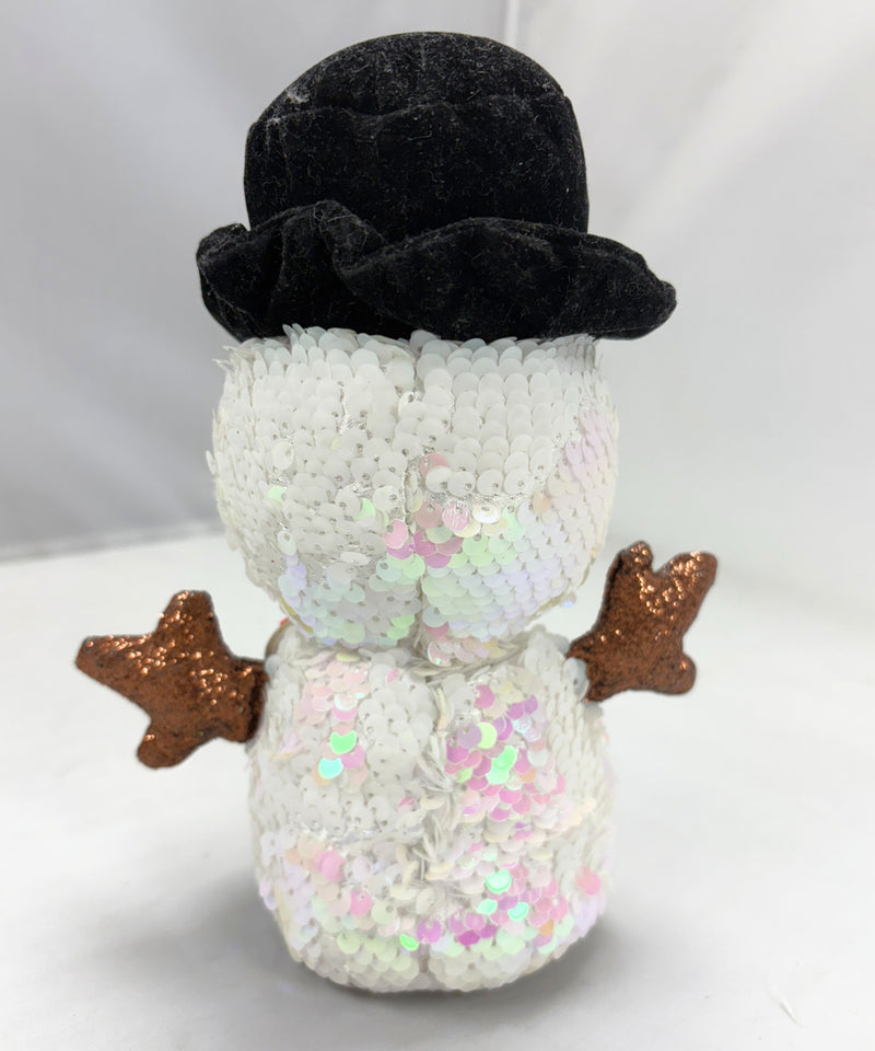 Ty Flippables Sequin Plush - Melty the Snowman, Glitter Eyes, Christmas, Winter