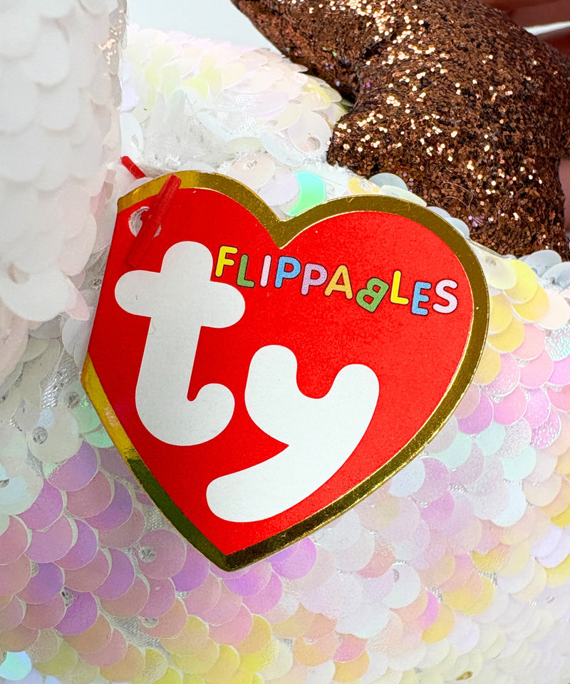 Ty Flippables Sequin Plush - Melty(medium) the Snowman, Medium, Glitter Eyes, Christmas, Winter, Medium size