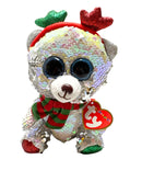 Ty Flippables Sequin Plush - Mistletoe the Christmas Polar bear