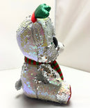 Ty Flippables Sequin Plush - Mistletoe the Christmas Polar bear, Medium (10")
