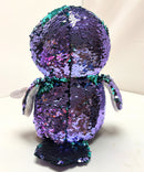 Ty Flippables Sequin Plush - Moonlight the Purple Owl, Medium (9")