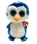 Ty Flippables Sequin Plush - Payton the Blue Penguin, Medium (9")