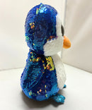 Ty Flippables Sequin Plush - Payton the Blue Penguin, Medium (9")
