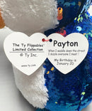 Ty Flippables Sequin Plush - Payton the Blue Penguin, Medium (9")