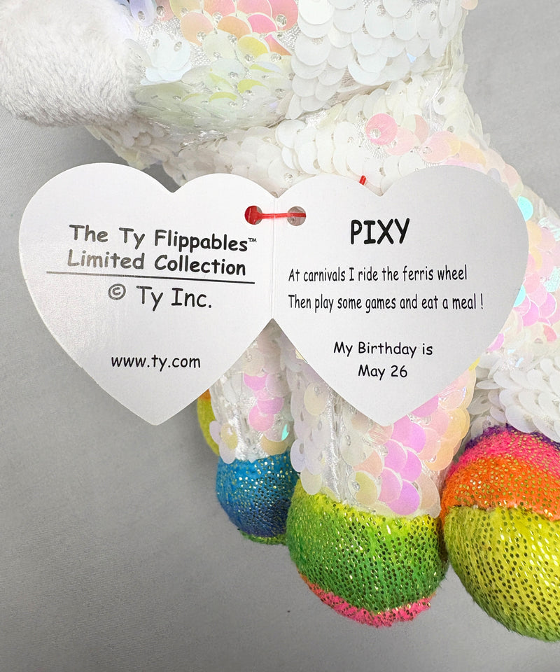 Ty Flippables Sequin Plush - Pixy the Unicorn, Glitter Eyes