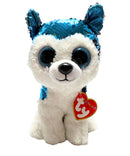 Ty Flippables Sequin Plush - Slush the Blue Husky