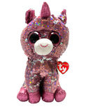 Ty Flippables Sequin Plush - Sparkle the Pink Unicorn, Medium (11")