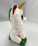 Ty Flippables Sequin Plush - Stardust the Unicorn, Glitter Eyes, Christmas