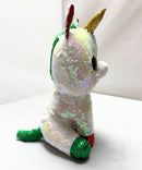 Ty Flippables Sequin Plush - Stardust the Christmas Unicorn, Medium (9")