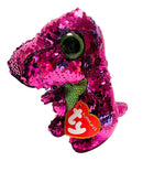 Ty Flippables Sequin Plush - Stompy the Pink Dinosaur