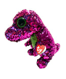 Ty Flippables Sequin Plush - Stompy the Pink Dinosaur, Medium (9")