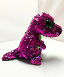 Ty Flippables Sequin Plush - Stompy the Pink Dinosaur, Medium (9")